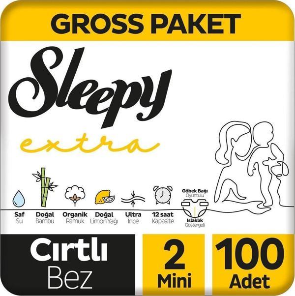 Sleepy Extra Günlük Aktivite Gross Paket Bebek Bezi 2 Numara Mini 100 Adet - Image 1