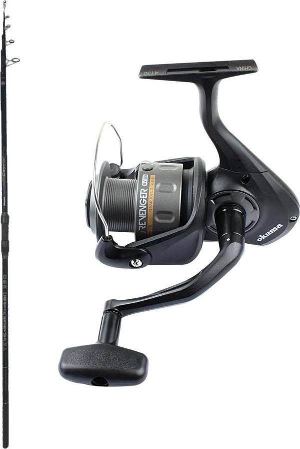 YekOutdoor Profesyonel Olta Seti Okuma Ceymar Tele surf 4.30M Surf Kamışı&Okuma Revenger RV-65 FD Olta Makinesi - Image 1