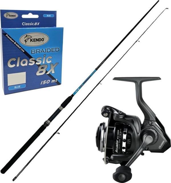 YekOutdoor Hazır Spin Olta Seti Okuma G-Power Spin 9' 270cm 7-35 gr 2 Parça Spin Kamışı&Okuma Acuador ACU-3000A 3+1BB Ol - Image 1
