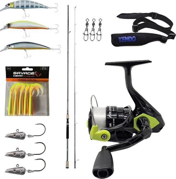 YekOutdoor Okuma Levrek-Çipura Spin Olta Seti Okuma Azaki Spin 244 cm 7-28 gr 2 Parça Spin Kamışı&Okuma Fin Chaser X FNX - Image 1