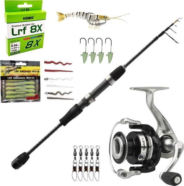 YekOutdoor Okuma LRF Olta Ful Silikonlu Set Okuma Lrf-Tele-706UL 210cm 1-8 gr Lrf Kamışı&Dam Quick 1 2000 Fd 3+1 bb Olta - Image 1