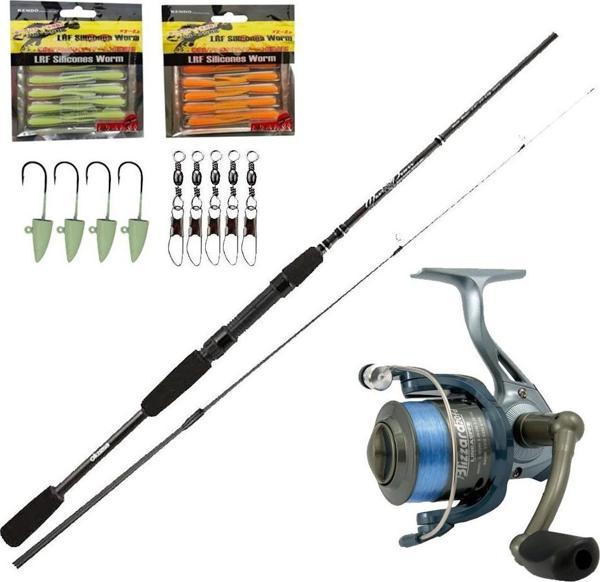 YekOutdoor Okuma LRF Olta Silikonlu Set Okuma Wave Power 213 cm 0-8 gr Lrf Kamışı&Lineaeffe Blızzard FD 3+1bb 20 Olta Ma - Image 1