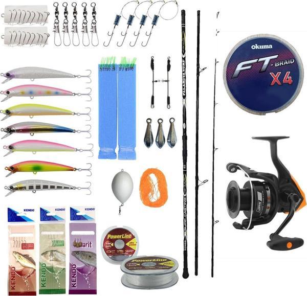 Yek Outdoor Profesyonel Hazır Olta Seti Kendo Palamita Surf 420cm 250gr 3 Parça Olta Kamışı&Okuma JAW-65 Olta Makinesi - Image 1
