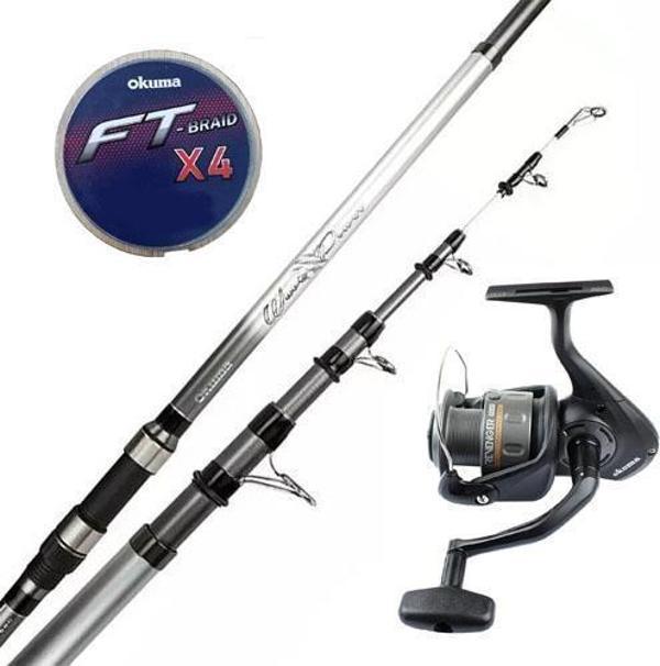 YekOutdoor Surf Kamışı Olta Takımı Okuma Wave Power Tele Surf 3.90 cm 100-200 gr 5 Parça Surf Kamışı- Okuma Revenger RV- - Image 1