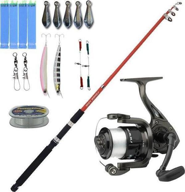 YekOutdoor Çocuk Oltası Seti Power Line Rhine Olta Kamışı & Dam Nova 2000 FD 1BB 230M/0.20MM Olta Makinesi - Image 1