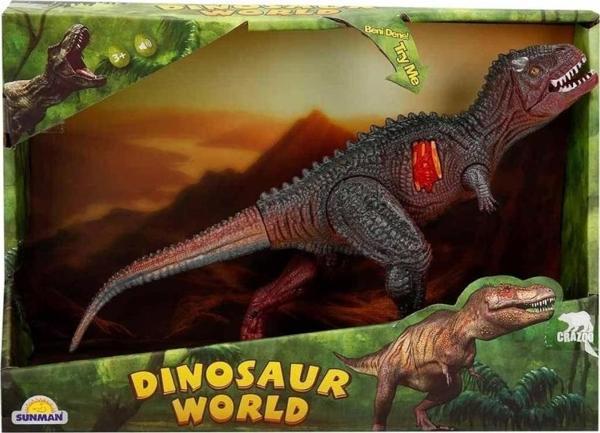 Dinosaur World Sesli Dinozorlar 23 cm 34545 Tırtıklı Gövde - Image 1