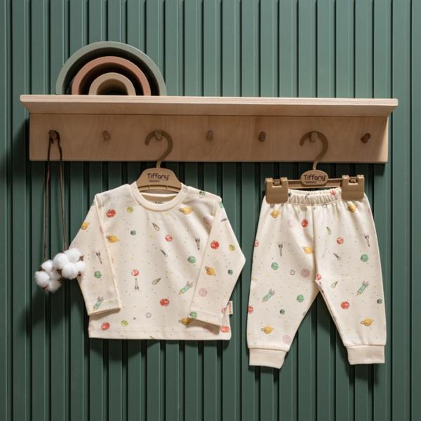 Tiffany Baby Organic Space Theme 2'li Takım 44012 Ekru - Image 1