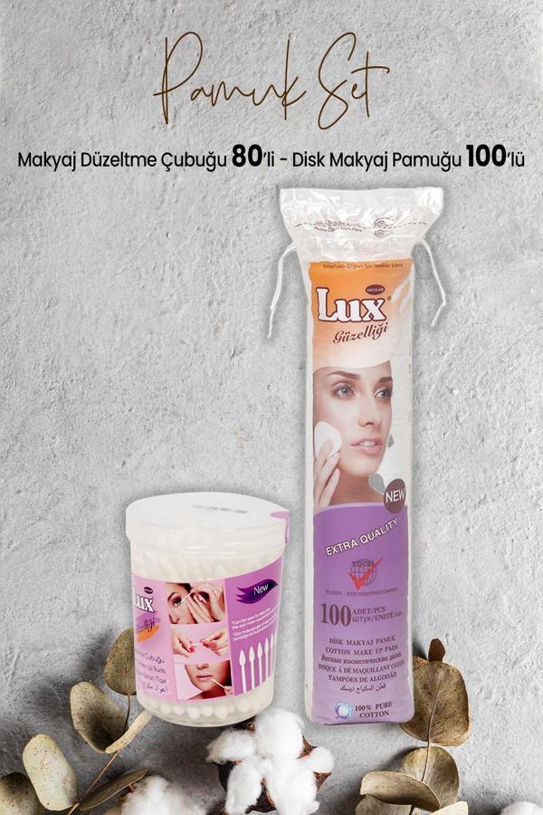 Lux Makyaj Düzeltme Çubuğu 80' li ve Disk Makyaj Pamuğu 100'lü - Image 1