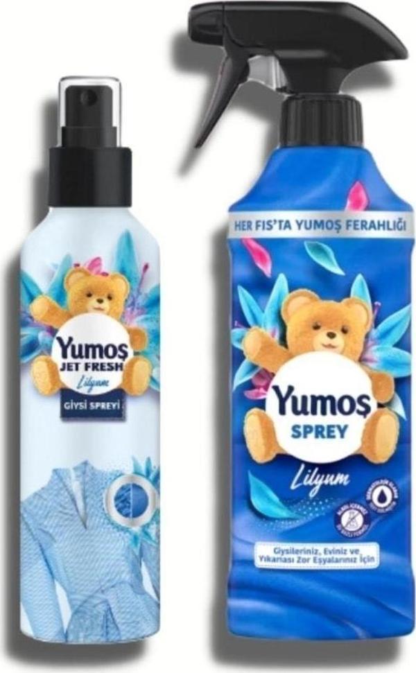 Yumoş Giysi Spreyi Lilyum 200 ml ve Yıkaması Zor Eşyalar Lilyum 450 ml - Image 1