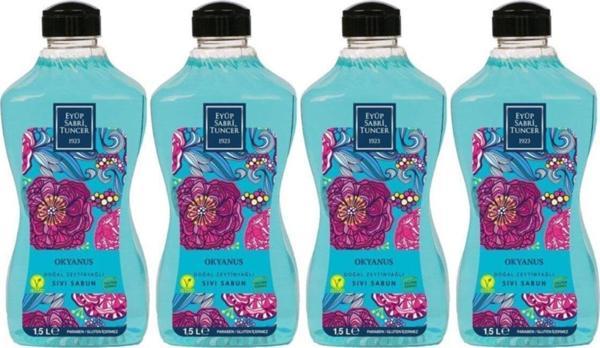 Eyüp Sabri Tuncer Doğal Zeytinyağlı Sıvı Sabun Okyanus 1500 ML Pet Şişe x 4 - Image 1