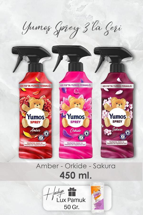 Yumoş Sprey Orkide, Sakura, ve Amber, Pamuk Hediyeli - Image 1