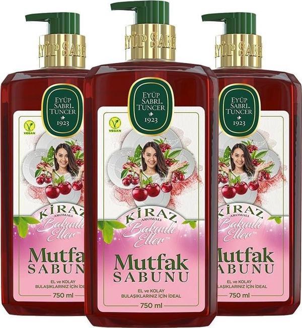 Eyüp Sabri Tuncer Kiraz Mutfak Sabunu 750 ml x 3 - Image 1