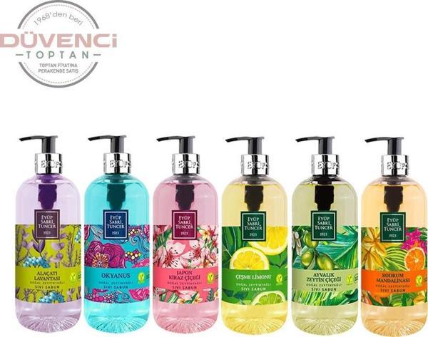 Eyüp Sabri Tuncer Sıvı Sabun Seti Ayvalık Zeytin Çiçeği, Çeşme Limonu, Japon Kiraz Çiçeği, Okyanus, Bodrum Mandalinası,  - Image 1