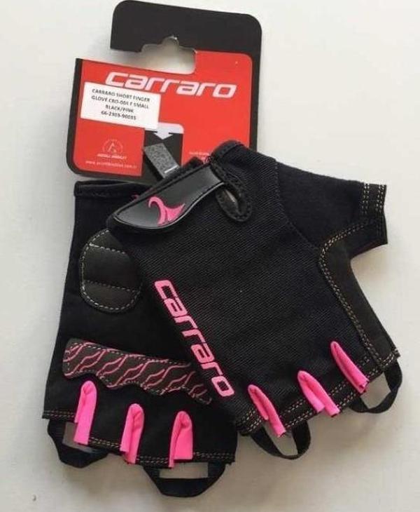 Carraro XSmall Kısa Parmak Bisiklet Eldiven Siyah Pembe CRO-004F XS Beden Bisiklet Eldiveni - Image 1