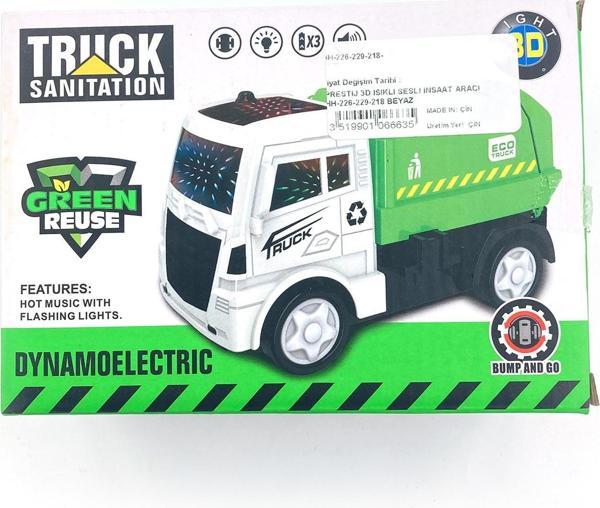 Prestij 3D Işıklı Sesli İnşaat Aracı HH-226-229-218 Beyaz - Image 1