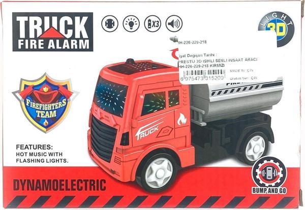Prestij 3D Işıklı Sesli İnşaat Aracı HH-226-229-218 Kırmızı - Image 1