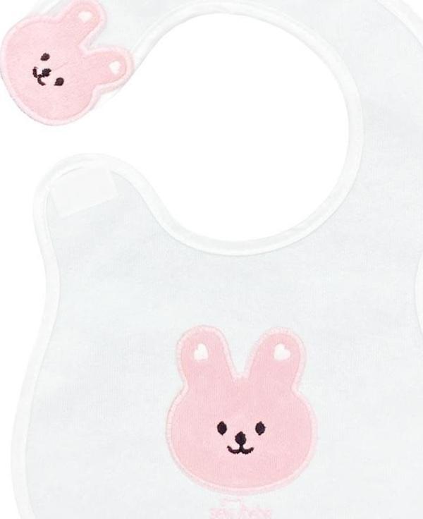 Sevi Bebe Yandan Cırtlı Mama Önlüğü 71 Pembe - Image 1