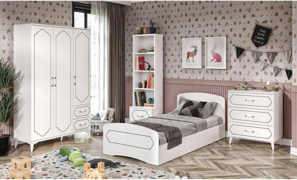 Kznmob Home Hayal  Modern Genç Odası Takımı Beyaz - 4 Parçalı Ve Tamamı 1. Kalite Mdf - Image 1