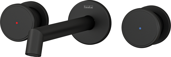 Teska Grande Shine Lavabo Bataryası-Full Siyah - Image 1