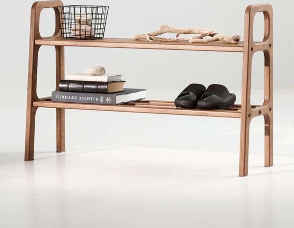 Woodesk Escala, Masif Ahşap, Ayakkabılık Ve Raf Sistemi, 100X65, Tik Renk, Cpt4734-100 - Image 1