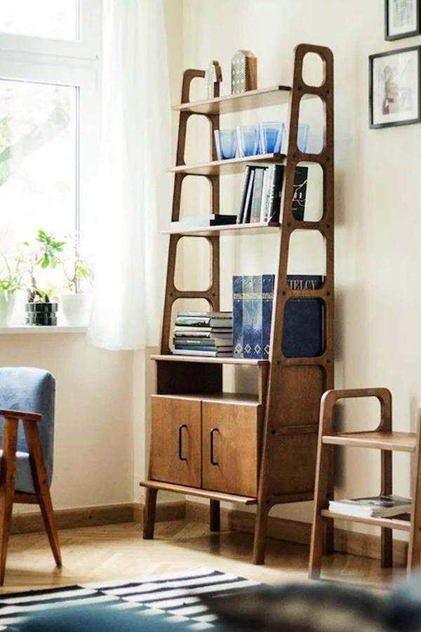 Woodesk Layer, Masif Ahşap Kitaplık Ve Raf Ünitesi, 190X75, Tik Renk, Cpt4752-190 - Image 1