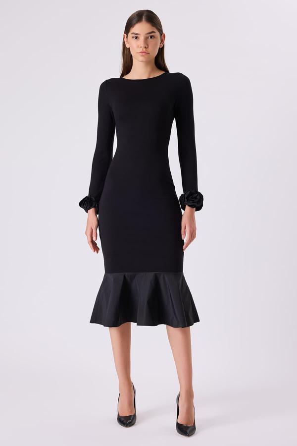 Fever Çicek Detaylı Kadın Triko Elbise 342116016 - Image 1