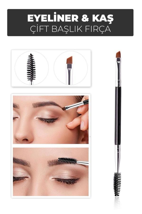 Çift Başlıklı Eyeliner Ve Kaş Fırçası – Kolay Uygulama Ve Mükemmel Sonuçlar - Image 1