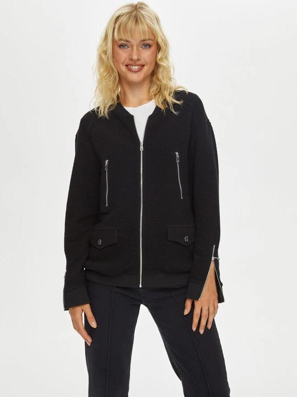 Faik Sönmez Fermuar ve Çıtçıt Detaylı Kadın Bomber Ceket 69166 - Image 1