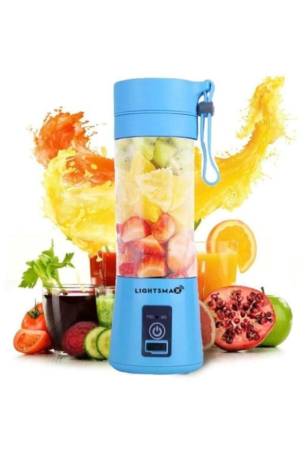 Portatif Taşınabilir380 Ml Usb Şarjlı Mavi El Blender - Image 1