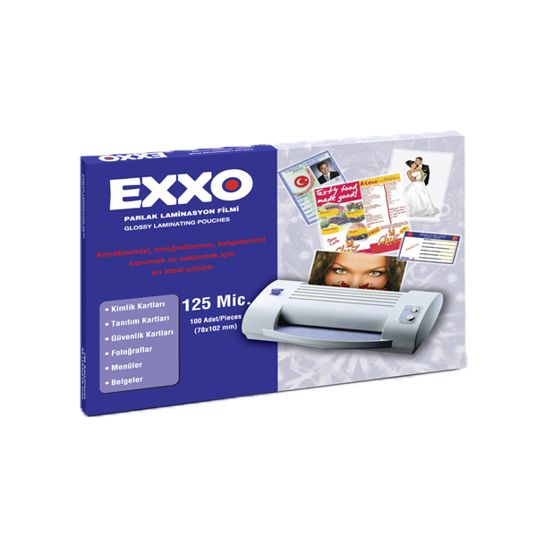 Exxo Laminasyon Film A-4 125 Mic 100 Lü - Image 1