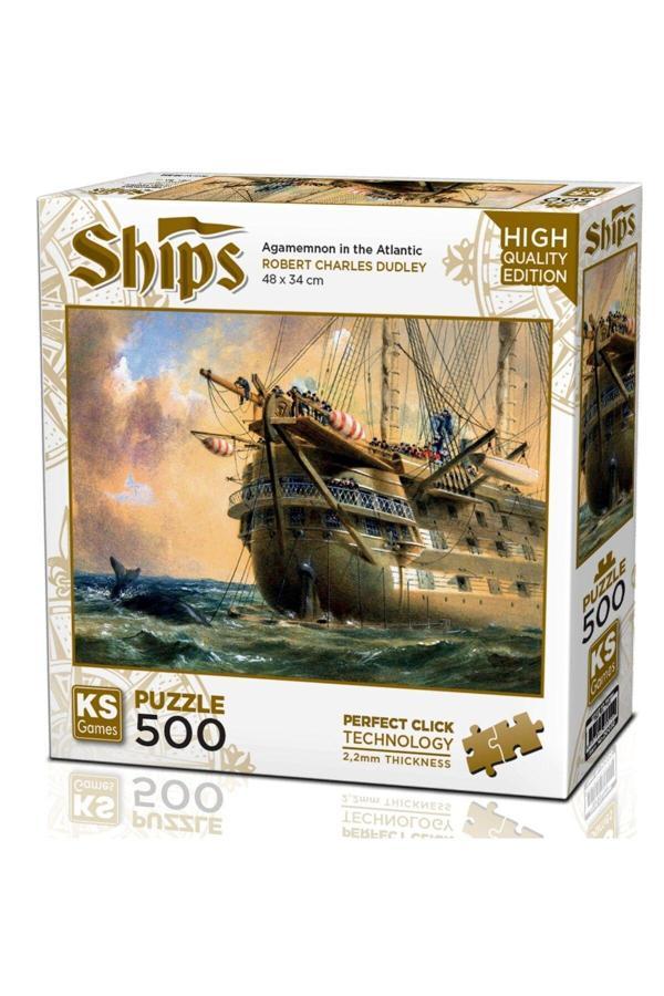 Ks Games Puzzle 500 Parça Hms Agamemnon In Atlantic 20050 - Image 1