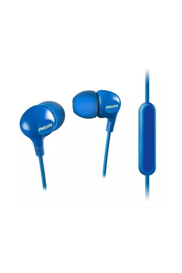 Philips SHE3555BL Mavi Kulakiçi Mikrofonlu Kulaklık - Image 1