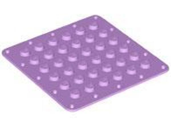 Lego 6395856 Plate, Modified 6 x 6 Flexible Rubber with Stitching Holes - Image 1