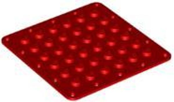 Lego 6396448 Plate, Modified 6 x 6 Flexible Rubber with Stitching Holes - Image 1