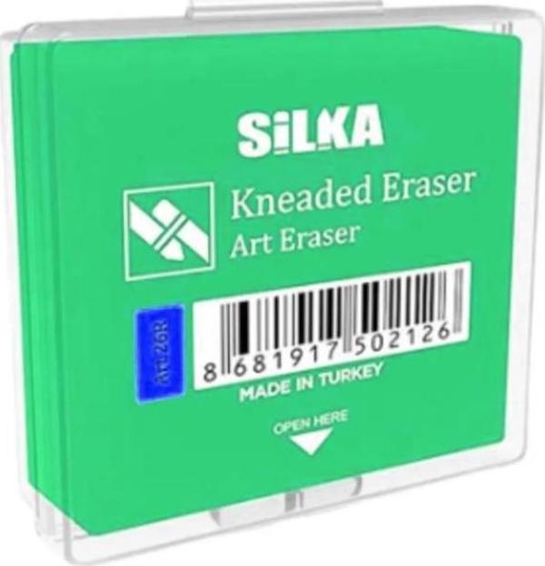 Renkli Hamur Silgi Kutulu 1 Adet Silka Hamur Silgi Çizim Silgisi Yoğrulabilir Silgi Plastik Kutulu Resim Sanatsal Silgi - Image 1