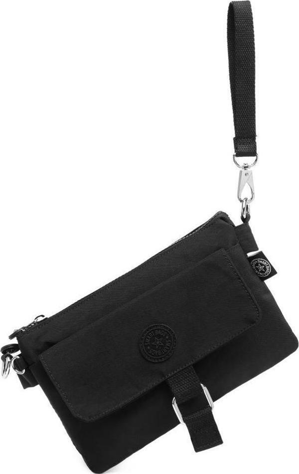 Askılı Kadın Çantası Krinkıl Kumaş Smart Bags 1147 Siyah - Image 1