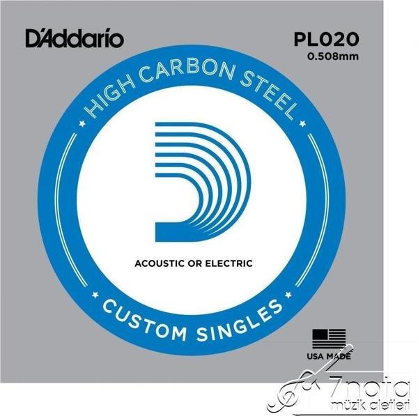 PL020 Elektro ve Akustik Tek Tel Plain Steel 020 - Image 1
