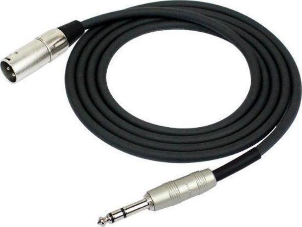 Kirlin MP-483PR-3M-BK 3 Metre XLR-TRS Stereo Kablo - Image 1