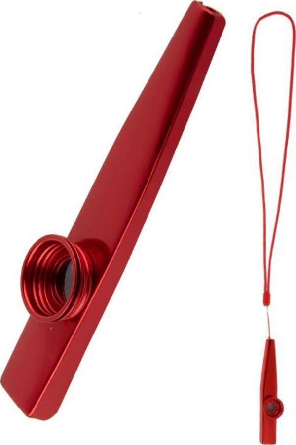 MK-02R Metal Kazoo İp Askılı Alüminyum Alaşım Kırmızı - Image 1