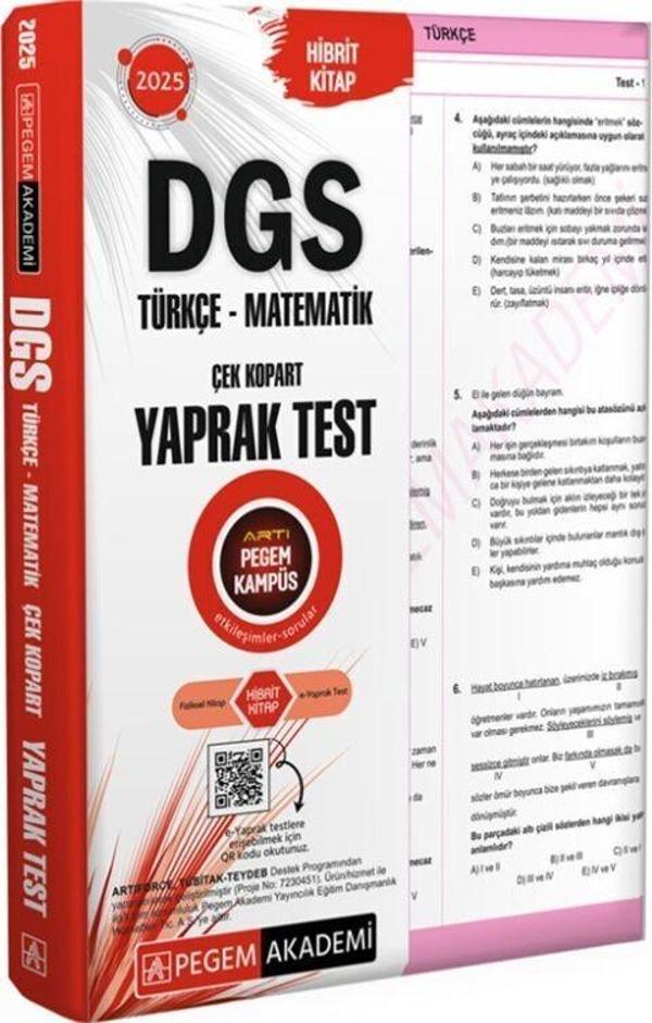 2025 DGS Çek Kopart Yaprak Test Pegem Yayınları - Pegem Akademi Yayıncılık - Image 1