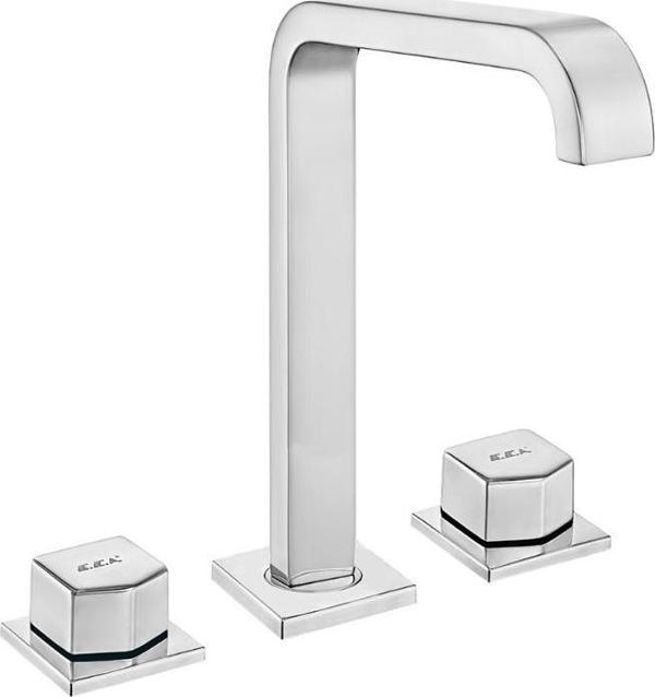 ECA Royal Ankastre Lavabo Bataryası Duvardan 3 Delikli Düz Çıkış Uçlu 102106666 - Image 1