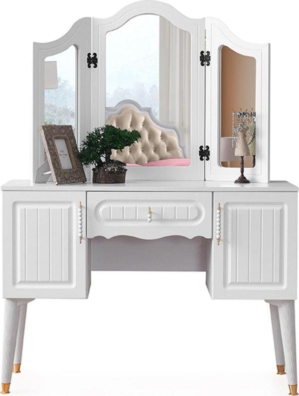 Riga Şifonyer-makyaj Masası-aynalı-mdf-beyaz - Image 1