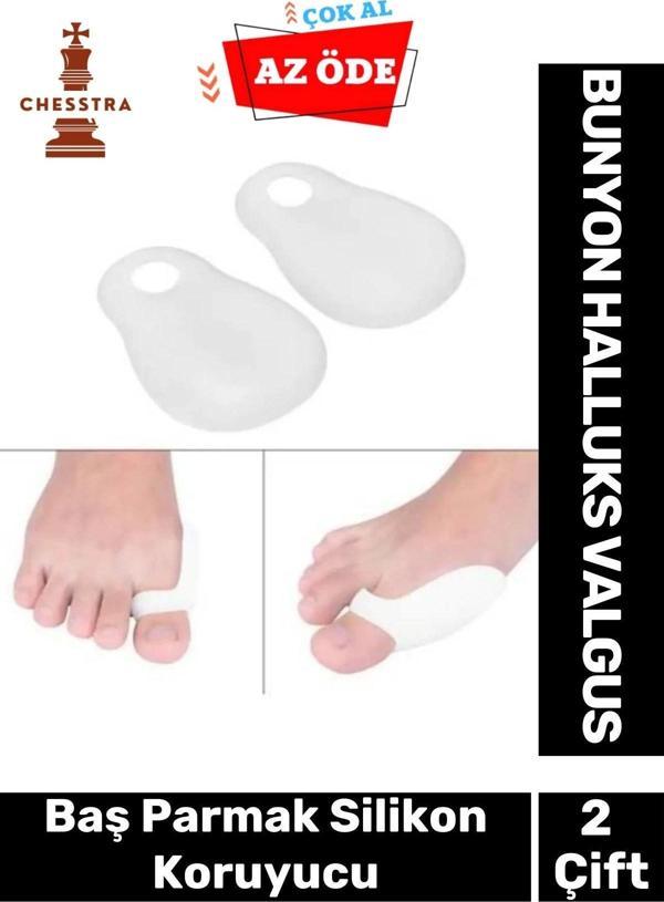Özel Üretim Kemik Ayak Baş Parmak Bunyon Makarasız Halluks Valgus Silikon Koruyucu 2 Çift - Image 1
