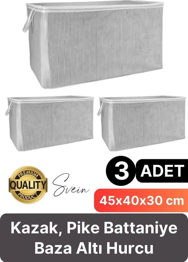 3 Adet Çok Amaçlı Kazak Pike Battaniye Kıyafet Hurcu Dolap Düzenleyici Yerden Tasarruf Baza Altı - Image 1