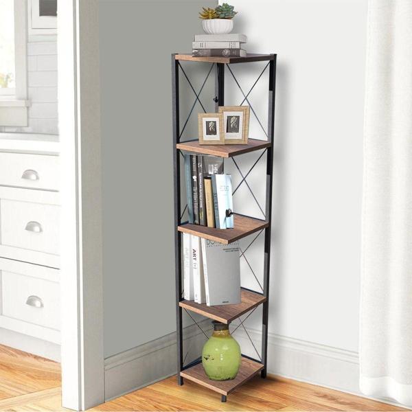Rmd Shop Köşe Kitaplık Ve Aksesuar Rafı Metal Ayaklı - Image 1