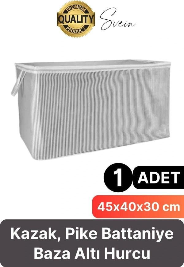 Çok Amaçlı Kazak Pike Battaniye Kıyafet Hurcu Dolap Düzenleyici Yerden Tasarruf Baza Altı Mini Boy - Image 1