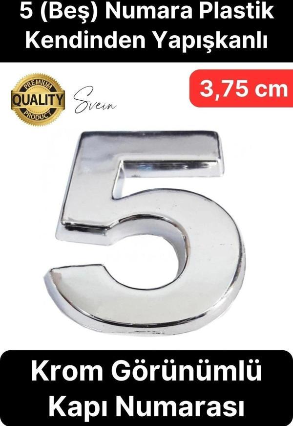 No 5 Kapı Numarası Kendinden Yapışkanlı Masa Dolap Plastik Ev Posta Kutusu Dış Mekan Daire 3,75 cm - Image 1
