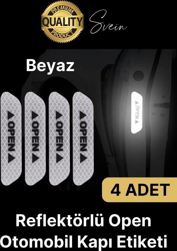 Oto Sticker Yan Kapı İkaz Open Reflektörlü Yapıştırma Oto Aksesuar Binek Ticari İz Bırakmaz - Image 1