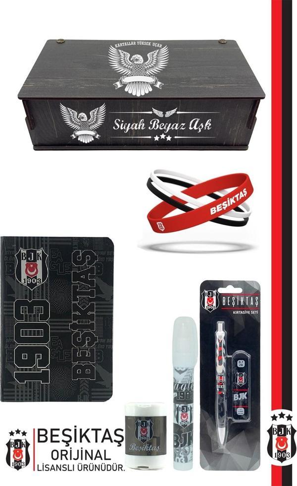 Beşiktaş Orijinal Lisanslı Kalem Bileklik Bloknot Hediyelik Set - Image 1