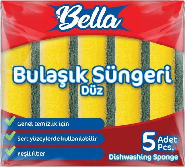 Banat Bella Düz Bulaşık Süngeri 5'Li Paket - Image 1